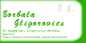 borbala gligorovics business card